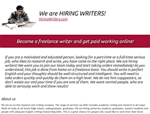 Tablet Screenshot of hiringwriters.com